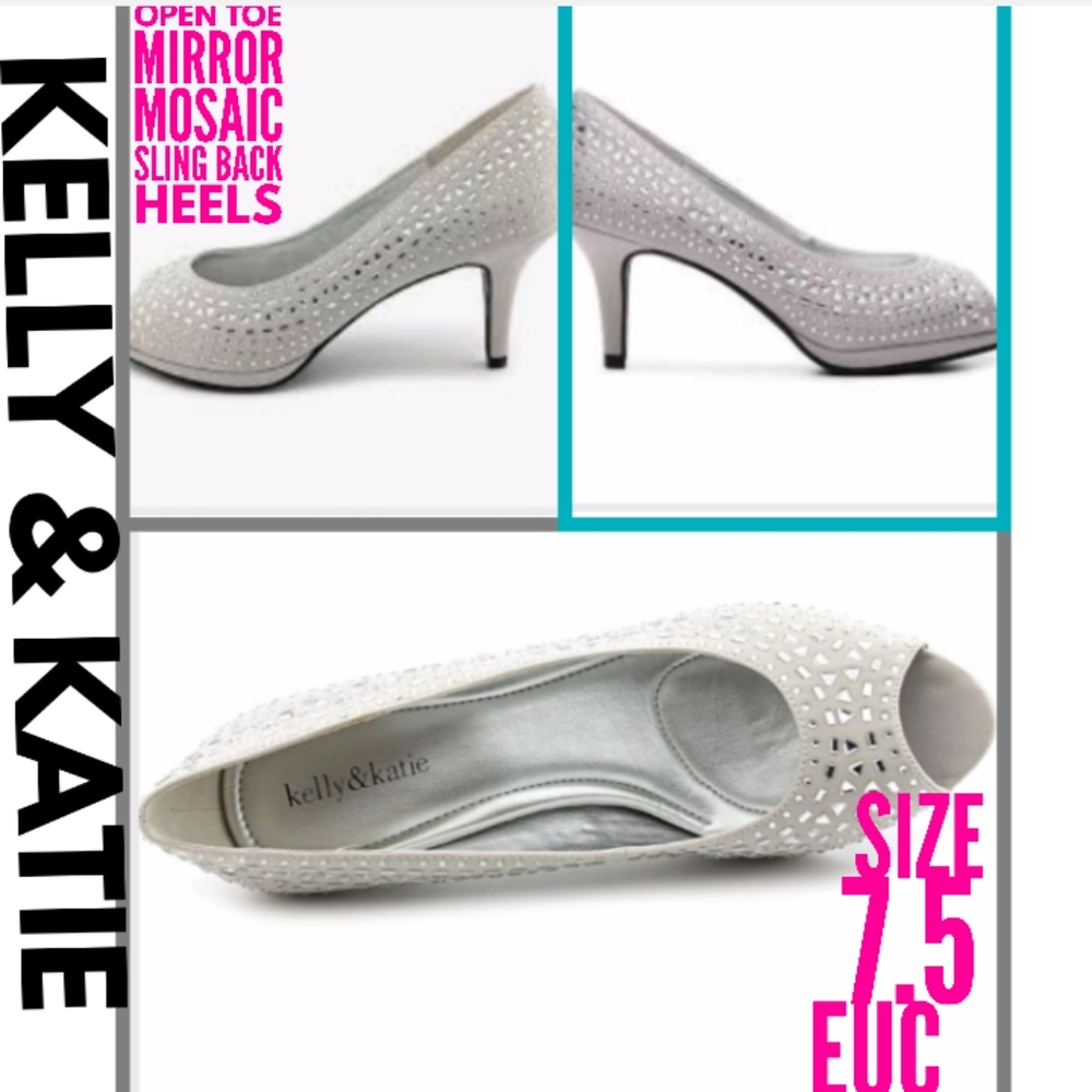Kelly & Katie Shoes Size 7.5 Mosaic Open Toe - Picture 9 of 10